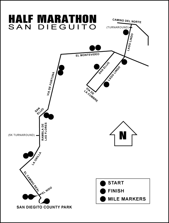 San Dieguito Half Marathon Course Map